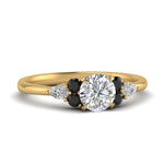 Load image into Gallery viewer, pear-accented-round-cut-diamond-ring-with-black-diamond-in-FD9289RORGBLACKANGLE3-NL-YG
