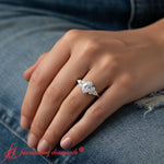 Load image into Gallery viewer, pear-accented-simple-engagement-ring-yellow-gold-fdens9289r-model
