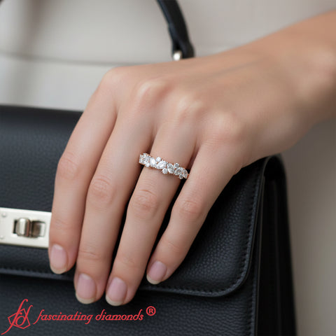 pear-and-round-cluster-anniversary-band-rose-gold-fdwb9174-0.50ct-model