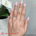 Load image into Gallery viewer, pear-and-round-cluster-anniversary-band-with-emerald-in-platinum-fd9174b-0-50-ct-4
