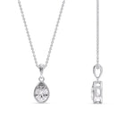 Load image into Gallery viewer, Bezel Pear Water Drop Solitaire Pendant
