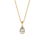 Load image into Gallery viewer, Bezel Pear Water Drop Solitaire Pendant
