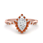 Load image into Gallery viewer, pear-crown-halo-orange-sapphire-engagement-ring-in-FD10008PERGSAORANGLE3-NL-RG
