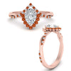Load image into Gallery viewer, pear-crown-halo-orange-sapphire-engagement-ring-in-FD10008PERGSAORANGLE3-NL-RG