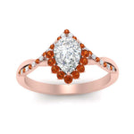 Load image into Gallery viewer, pear-crown-halo-orange-sapphire-engagement-ring-in-FD10008PERGSAORANGLE3-NL-RG
