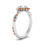Load image into Gallery viewer, pear-crown-halo-orange-sapphire-engagement-ring-in-FD10008PERGSAORANGLE3-NL-WG
