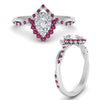 Load image into Gallery viewer, pear-crown-halo-pink-sapphire-engagement-ring-in-FD10008PERGSADRPIANGLE3-NL-WG