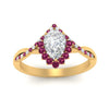 Load image into Gallery viewer, pear-crown-halo-pink-sapphire-engagement-ring-in-FD10008PERGSADRPIANGLE3-NL-YG