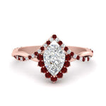 Load image into Gallery viewer, pear-crown-halo-ruby-engagement-ring-in-FD10008PERGRUDRANGLE3-NL-RG
