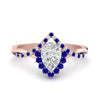 Load image into Gallery viewer, pear-crown-halo-sapphire-engagement-ring-in-FD10008PERGSABLANGLE3-NL-RG