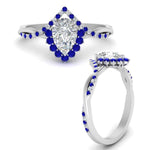 Load image into Gallery viewer, pear-crown-halo-sapphire-engagement-ring-in-FD10008PERGSABLANGLE3-NL-WG
