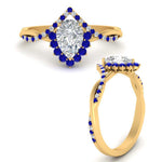 Load image into Gallery viewer, pear-crown-halo-sapphire-engagement-ring-in-FD10008PERGSABLANGLE3-NL-YG
