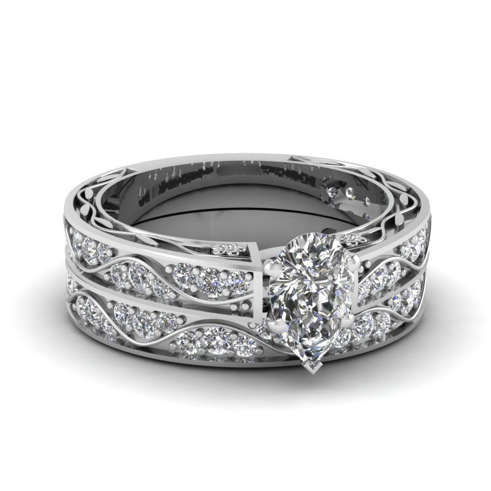 pear-cut-antique-filigree-wedding-ring-set-in-white-gold-FDENS3543PE-NL-WG