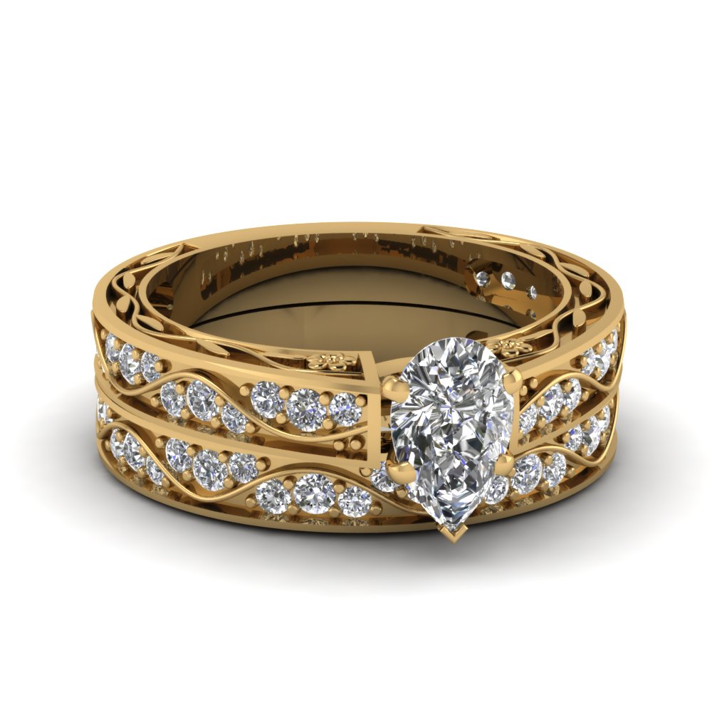 pear-cut-antique-filigree-wedding-ring-set-in-yellow-gold-FDENS3543PE-NL-YG