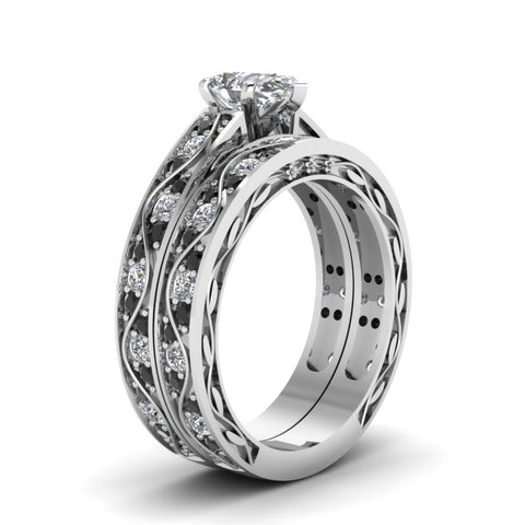 pear-cut-antique-filigree-wedding-ring-set-with-black-diamond-in-white-gold-FDENS3543PEGBLACKANGLE2-NL-WG