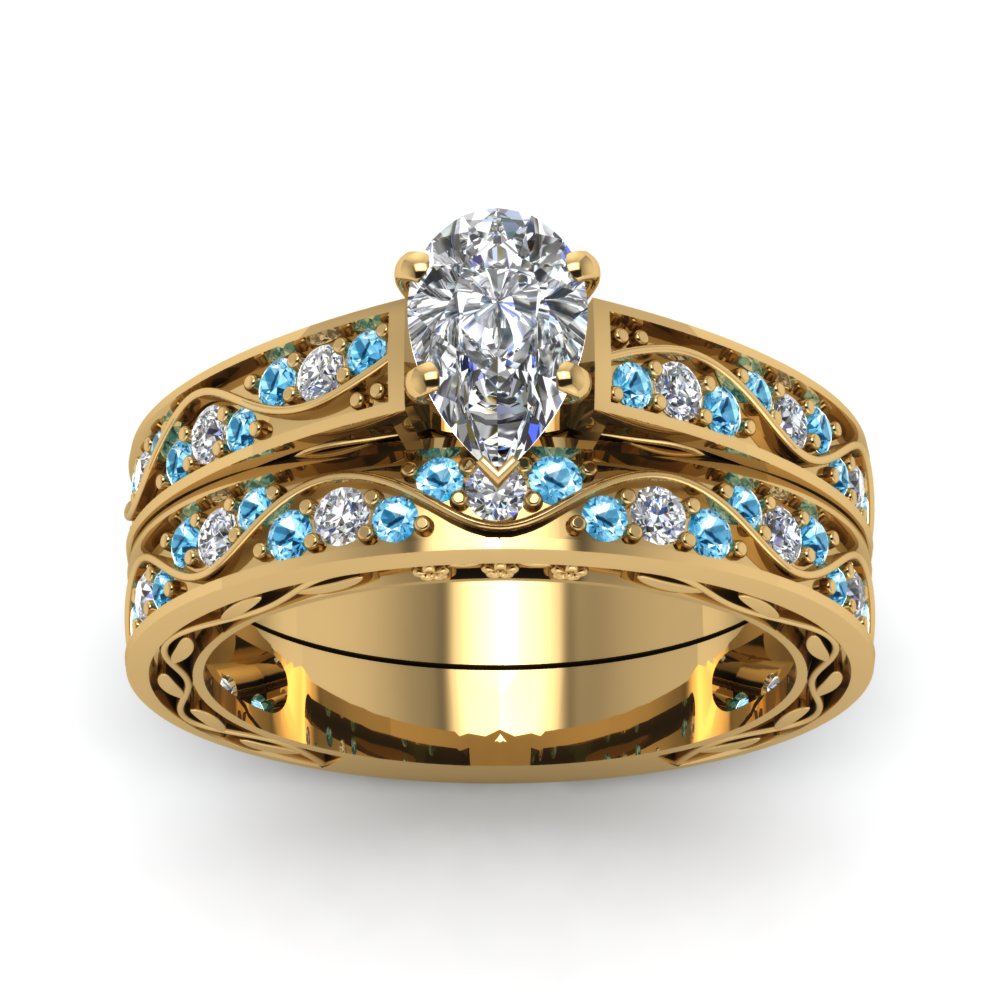 pear-cut-antique-filigree-wedding-ring-set-with-ice-blue-topaz-in-yellow-gold-FDENS3543PEGICBLTOANGLE5-NL-YG
