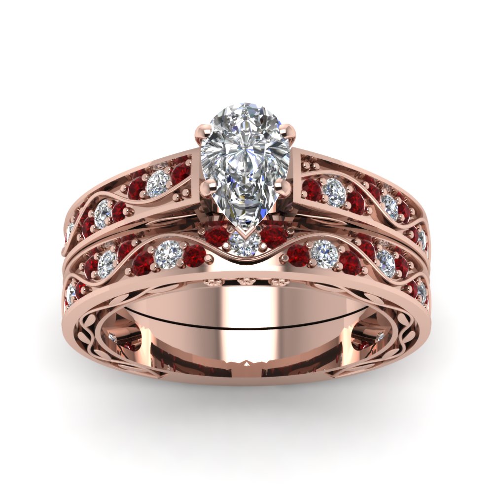 pear-cut-antique-filigree-wedding-ring-set-with-ruby-in-rose-gold-FDENS3543PEGRUDRANGLE5-NL-RG
