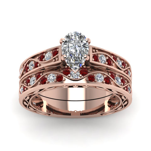pear-cut-antique-filigree-wedding-ring-set-with-ruby-in-rose-gold-FDENS3543PEGRUDRANGLE5-NL-RG