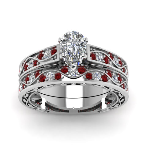 pear-cut-antique-filigree-wedding-ring-set-with-ruby-in-white-gold-FDENS3543PEGRUDRANGLE5-NL-WG