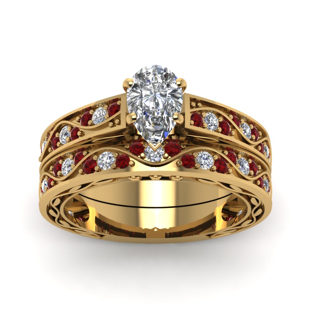 pear-cut-antique-filigree-wedding-ring-set-with-ruby-in-yellow-gold-FDENS3543PEGRUDRANGLE5-NL-YG