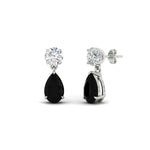 Load image into Gallery viewer, pear-cut-black-diamond-stud-earrings-with-drop-design-in-white-gold-fdear11550pegblackangle1-nl-wg_d3616d7e-d81b-4acb-b517-78b6bce98ad9.jpg?v=1769058047