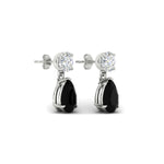 Load image into Gallery viewer, pear-cut-black-diamond-stud-earrings-with-drop-design-in-white-gold-fdear11550pegblackangle4-nl-wg_ac5f72ef-9e04-41f8-8764-658c40ec2b76.jpg?v=1769058047