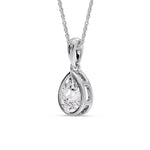 Load image into Gallery viewer, Bezel Pear Water Drop Solitaire Pendant
