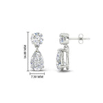 Load image into Gallery viewer, pear-cut-diamond-stud-earrings-with-drop-design-in-white-gold-fdear11550peangle3-nl-wg-hw