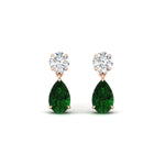 Load image into Gallery viewer, pear-cut-emerald-stud-earrings-with-drop-design-in-rose-gold-fdear11550pegemgrangle2-nl-rg_aec0dcf7-9eac-4bb0-bfbd-34a2889fab39.jpg?v=1769058047