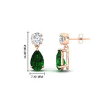 Load image into Gallery viewer, Round And Pear Drop Stud Earrings