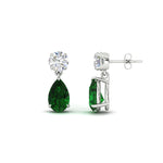 Load image into Gallery viewer, pear-cut-emerald-stud-earrings-with-drop-design-in-white-gold-fdear11550pegemgrangle3-nl-wg_87f357ea-4b69-4d43-b123-45c4c2b2ceb8.jpg?v=1769058047