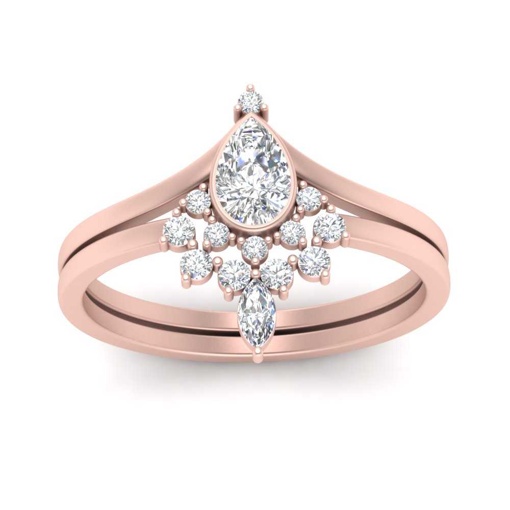 pear-cut-natural-diamond-bridal-ring-set-in-rose-gold-FD1046PEANGLE5-NL-RG