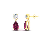 Load image into Gallery viewer, pear-cut-pink-sapphire-stud-earrings-with-drop-design-in-yellow-gold-fdear11550pegsadrpiangle3-nl-yg.jpg?v=1769059227
