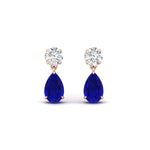 Load image into Gallery viewer, pear-cut-sapphire-stud-earrings-with-drop-design-in-rose-gold-fdear11550pegsablangle2-nl-rg_753cb43e-52a6-4e80-a2bb-61be416bdf1c.jpg?v=1769058047