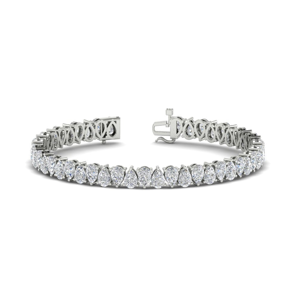 Pear Diamond 14 Ct Tennis Bracelet