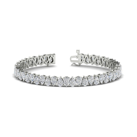 Pear Diamond 14 Ct Tennis Bracelet