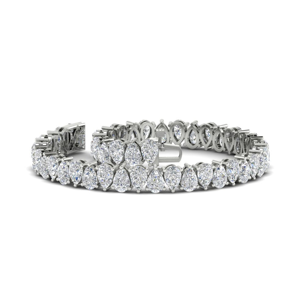 Pear Diamond 14 Ct Tennis Bracelet