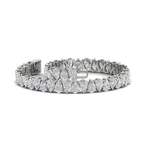 Pear Diamond 14 Ct Tennis Bracelet