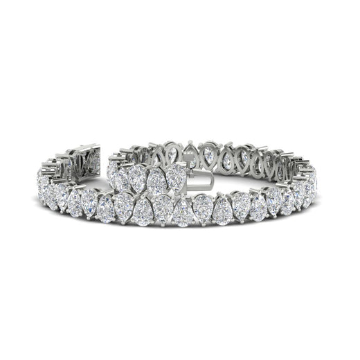 Pear Diamond 14 Ct Tennis Bracelet