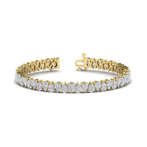 Pear Diamond 14 Ct Tennis Bracelet