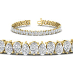 Load image into Gallery viewer, Pear Diamond 14 Ct Tennis Bracelet

