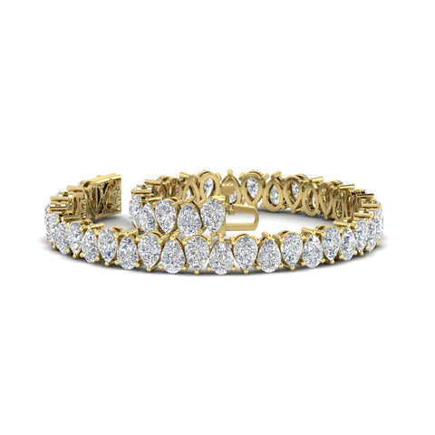 Pear Diamond 14 Ct Tennis Bracelet