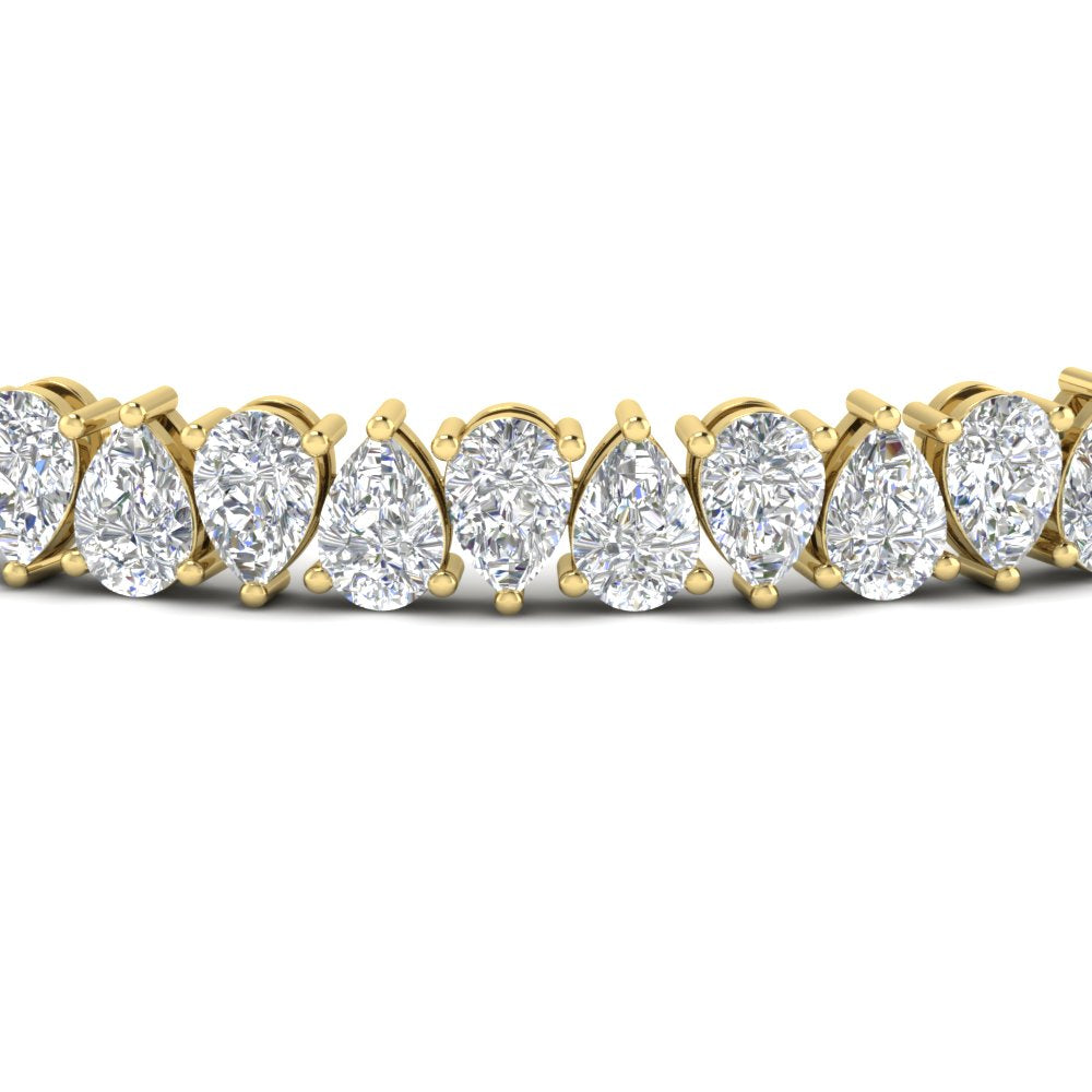 Pear Diamond 14 Ct Tennis Bracelet