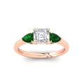 Thumbnail 15 - pear-diamond-cathedral-asscher-cut-engagement-ring-with-emerald-in-rose-gold-fdenr9210asrgemgrangle5-nl-rg