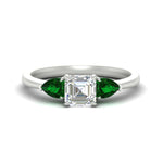 Load image into Gallery viewer, pear-diamond-cathedral-asscher-cut-engagement-ring-with-emerald-in-white-gold-fdenr9210asrgemgrsleep-nl-wg_05deef87-197c-495c-be99-3211db4ed1d3.jpg?v=1758259331
