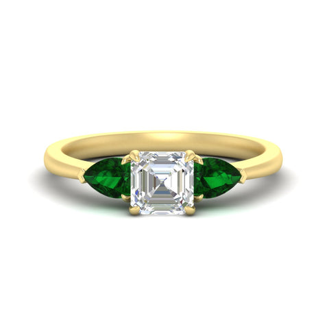 pear-diamond-cathedral-asscher-cut-engagement-ring-with-emerald-in-yellow-gold-fdenr9210asrgemgrsleep-nl-yg