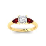 Load image into Gallery viewer, pear-diamond-cathedral-asscher-cut-engagement-ring-with-ruby-in-yellow-gold-fdenr9210asrgrudrangle5-nl-yg.jpg?v=1758259331
