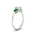 Thumbnail 40 - pear-diamond-cathedral-cushion-cut-engagement-ring-with-emerald-in-white-gold-fdenr9210curgemgrangle2-nl-wg
