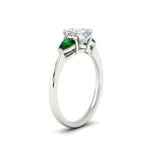 Load image into Gallery viewer, pear-diamond-cathedral-cushion-cut-engagement-ring-with-emerald-in-white-gold-fdenr9210curgemgrangle2-nl-wg?v=1758167884
