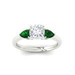 Load image into Gallery viewer, pear-diamond-cathedral-cushion-cut-engagement-ring-with-emerald-in-white-gold-fdenr9210curgemgrangle5-nl-wg?v=1758167884
